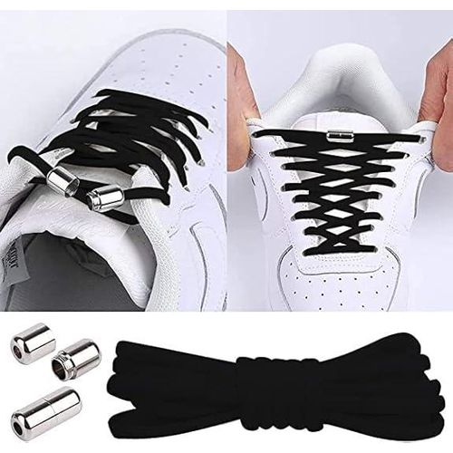 Lacets Élastiques pour Enfants et Adultes, Élastiques Sans Nœuds Cravate Lacets, Élastiques Lacets en Caoutchouc avec Fermoir en Métal pour Adulte Enfant , Sans Laçage/Lacets de Sport de Chaussures.