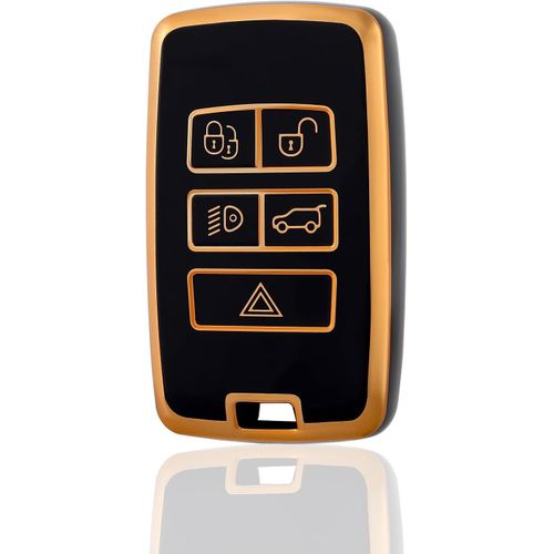 Coque de Clé Etui Cles pour Land Rover Boitier Clé de Voiture pour Range Sport Evoque Velar Freelander Discovery Defender Jaguar Voiture Clé à Télécommande Protecteur