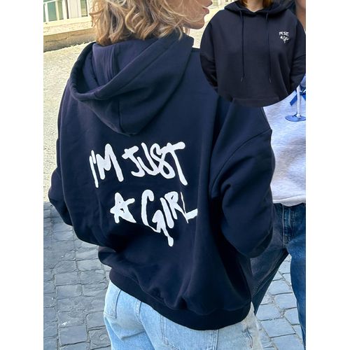 Sweat à capuche imprimé femme à épaules tombantes Style décontracté avec motif alphabet et détails de poches