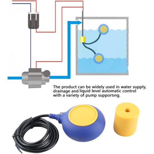 Flotteur de Niveau d'Eau pour Pompe – Interrupteur Automatique Étanche avec Câble Haute Résistance