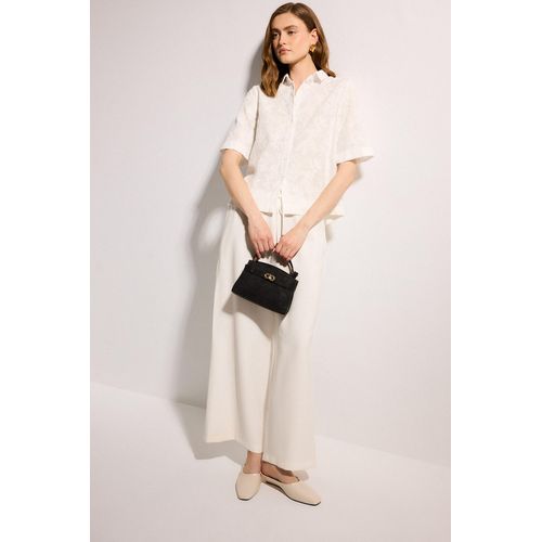 Pantalon Coupe droite Femme Écru