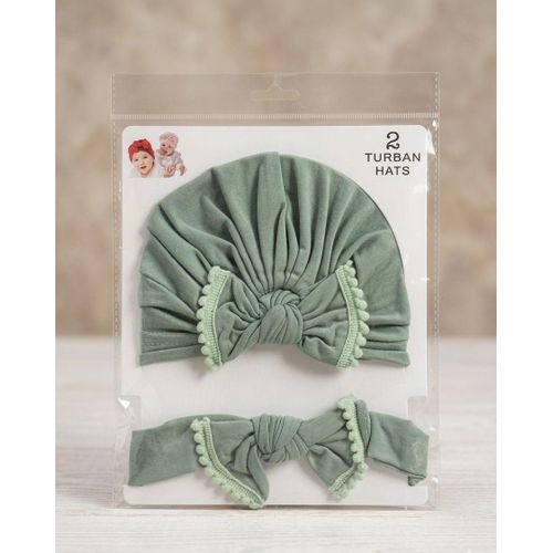 lot de bonnets turban accompagnés d’un bandeau assorti couleur aleatoire