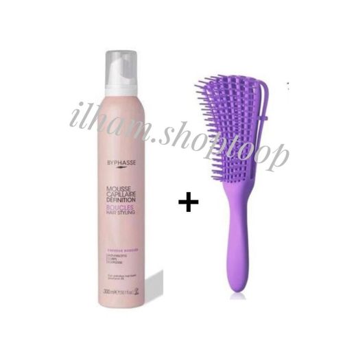 Mousse bouclante 300ml+Octopus brush pour Définition Boucles
