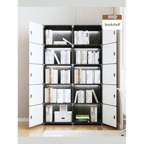 Armoire de Rangement Modulaire à 10 Cubes - Garde-Robe Portable Pliable avec Portes - Organisateur de Vêtements et Chaussures - Gain de Place pour Chambre et Dressing