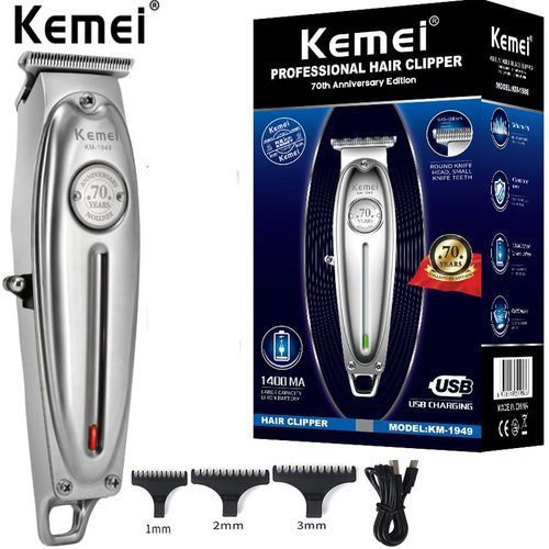 Tondeuse En Métal Professionnel Rechargeable + Accessoires KM-1949 Rasoirs électriques