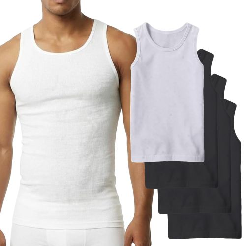 Pack De 4 Dbardeurs Homme Coton Bio 3Noir1Blanc