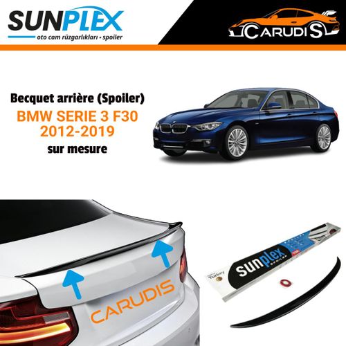 Spoiler Becquet arrire sur mesure pour BMW Serie 3 F30 Noir brillant