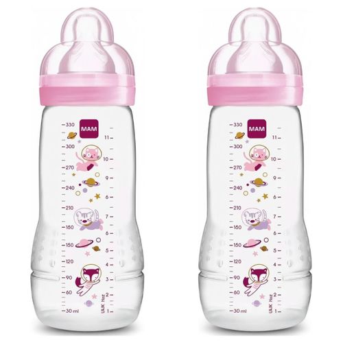 Biberon Easy Active 330ml - Allaitement Facilité - Bébé 4 Mois+ - 330ml - Lot de 2