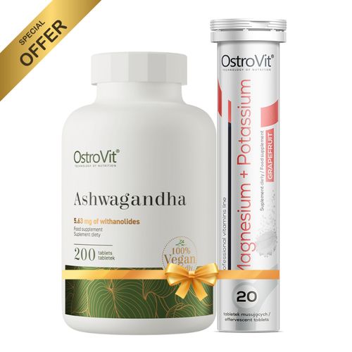 Pack Ashwagandha 200 Tabs + Magnesium & Potassium 20Tabs