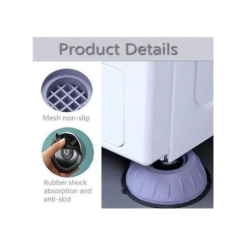 4 pièces Amortisseurs lave linge,Tapis Anti-Vibration pour Machine à laver,