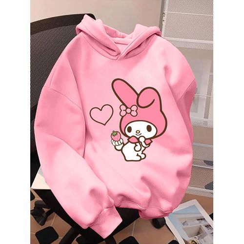 1 sweat à capuche pour filles, imprimé de chanson de dessin animé, convient aux filles pour le printemps, l'automne et l'hiver, vêtement de tous les jours et d'extérieur, sweat à capuche confortable, décontracté, respirant, de sport, manches longues - D