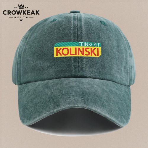 1 pièce Casquette de baseball vintage FEINKOST KOLINSKI bec de canard avec lettrage, fermeture à boucle réglable et convient aux hommes et aux femmes, chapeau unisexe léger pour les loisirs, les voyages, l'extérieur, les fêtes, cadeau pour collègues, am