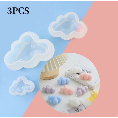 3 Moule Nuage de bougie en Silicone