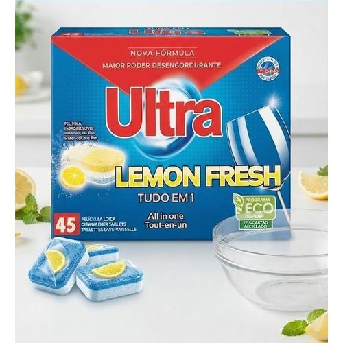 Tablettes Lave-Vaisselle Lemon Fresh - Tout-en-un (45 Tablettes)