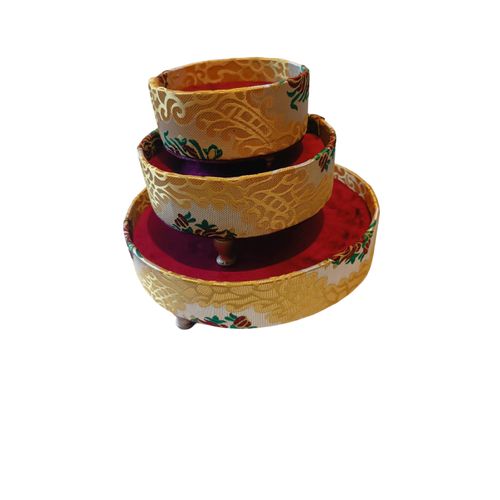 Plateau "Mida" tissu lakhrib 16cm