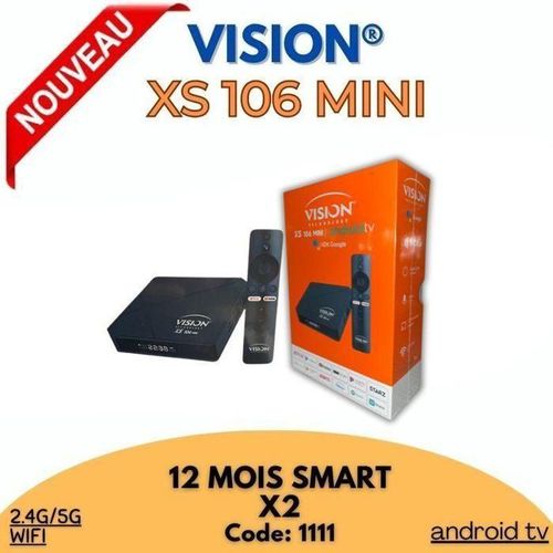 Smart Tv Box XS 106 mini Android 13 + 12 mois d'abonnement