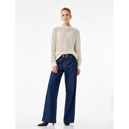 Pull en maille perlée - Ecru