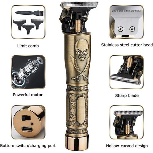 Tondeuse à cheveux électrique professionnelle pour hommes, machine à couper les cheveux sans fil