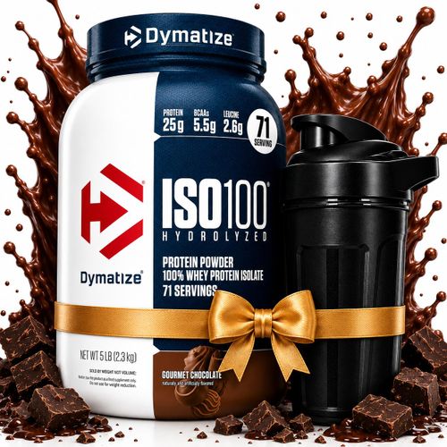 Pack ISO100 Hydrolysé 2,3 kg Chocolat Gourmet + Shaker Noir