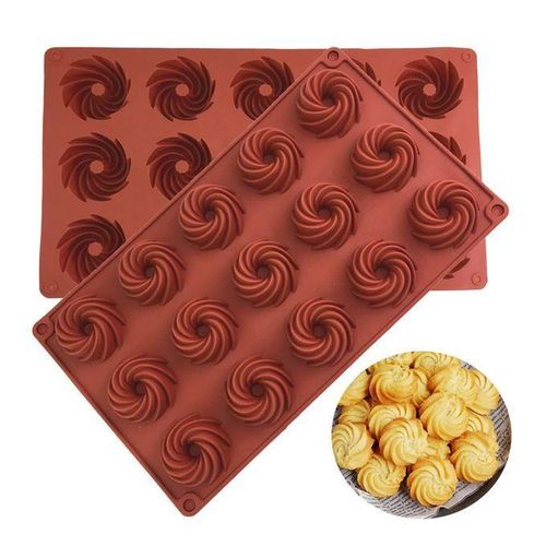 Moule en Silicone pour Biscuits & Gâteaux – Forme Rosace Tourbillon – Antiadhésif & Résistant à la Chaleur