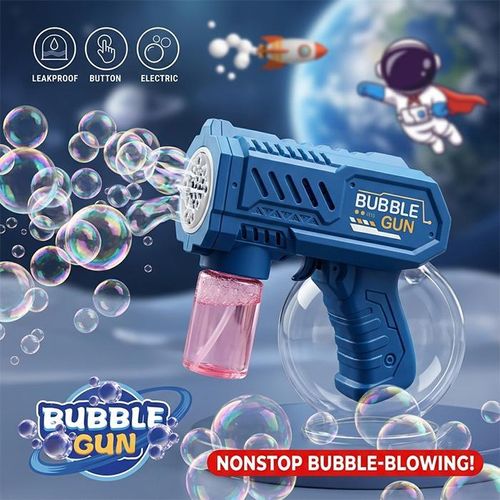 Pistolet à Bulles Automatique pour Enfants avec LED – 10 Trous