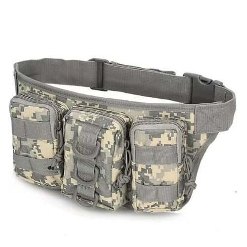 Sac Banane Tactique MOLLE Homme – Sacoche de Taille Multifonction pour Chasse, Pêche, Camping, Randonnée, Trekking et Outdoor