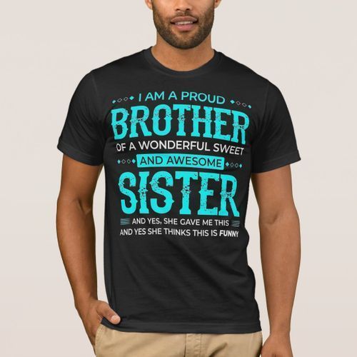 T-shirt Hommes Je Suis Un Frère Fier D'Une Merveilleuse D