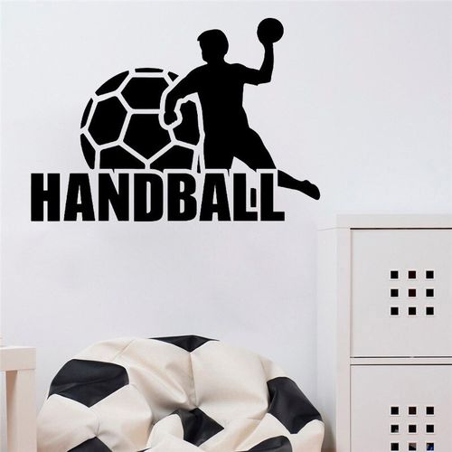 Autocollant Mural en vinyle avec balle à main, papier peint adhésif pour l'intérieur de la maison