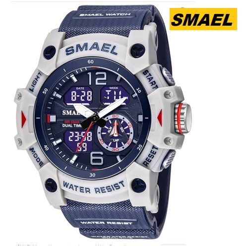 montres Hommes de sport double affichage analogique numérique LED étanche