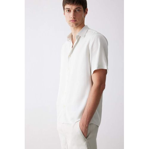 Chemise en coton à manches courtes Coupe décontractée