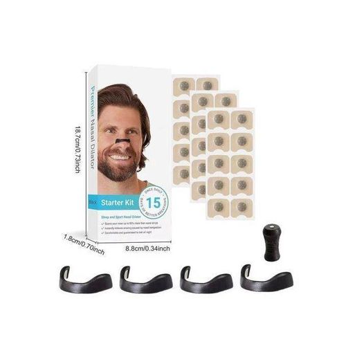 Kit de démarrage nasales pour la respiration - Augmente l'apport en oxygène, réduit le ronflement et améliore la qualité du sommeil - résistantes Solution anti-ronflement extra-forte