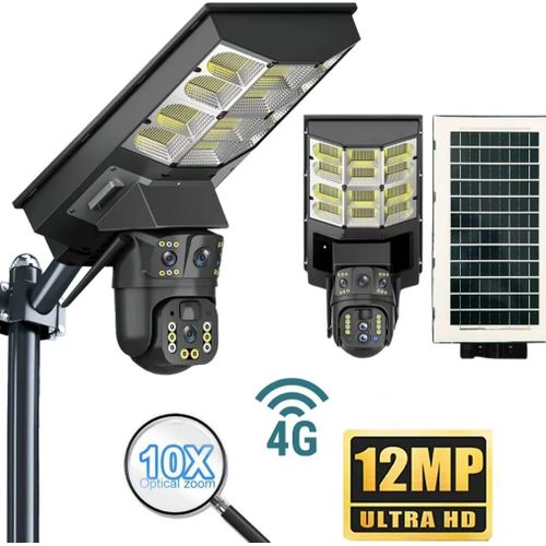 Caméra projecteur 4G Zoom Optique X10 Trois Objectifs solaires de 12 MP