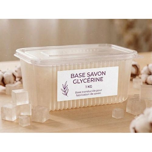 Base Savon Glycérine Transparente 1kg –à fondre pour Fabrication de Savons DIY