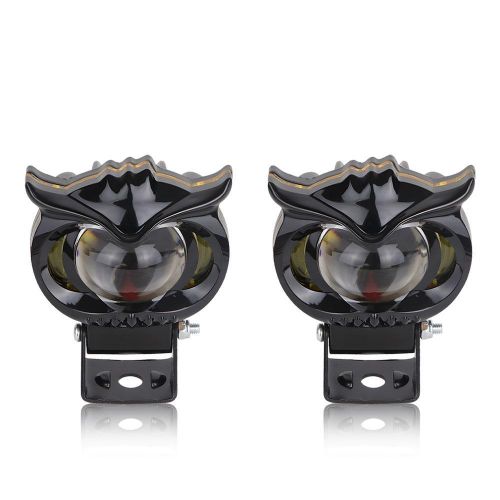 projecteur led double couleur de haute qualité Angel Eye Owl led moteur lumière 12-24V pour moto