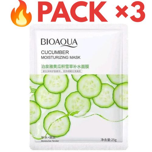 Cucumber Moisturizing Mask 25g – Lot de 3 Masques Visage