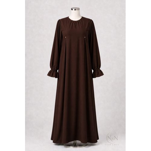 Abaya Maron Femme – Robe Longue Élégante et Moderne