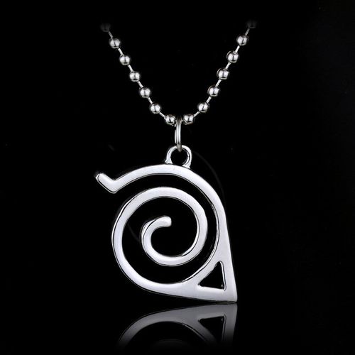 Collier Naruto Kakashi Feuille Village Symbole Anime Manga Argenté