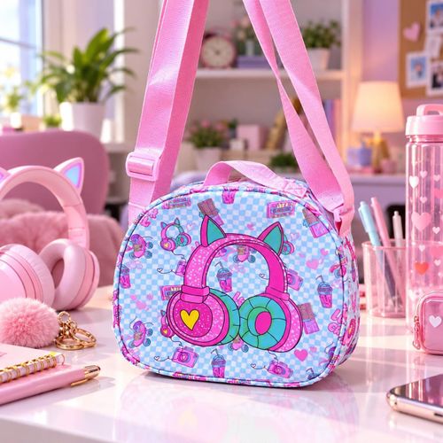 Sac-Repas Isotherme Kawaii pour Enfant – Design Coloré et Pratique – 23 cm x 24 cm