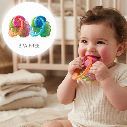 Anneau de Dentition à Eau Lyko – Sans BPA – Effet Rafraîchissant – Soulage les Gencives de Bébé (couleur aléatoire)
