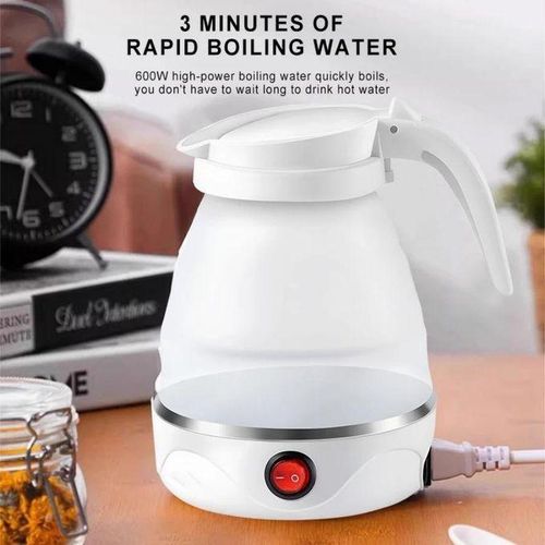 Bouilloire lectrique pliable 600ml mini bouilloire portable silicone alimentaire chauffage rapide chauffe eau de voyage avec cordon dalimentation idale maison camping