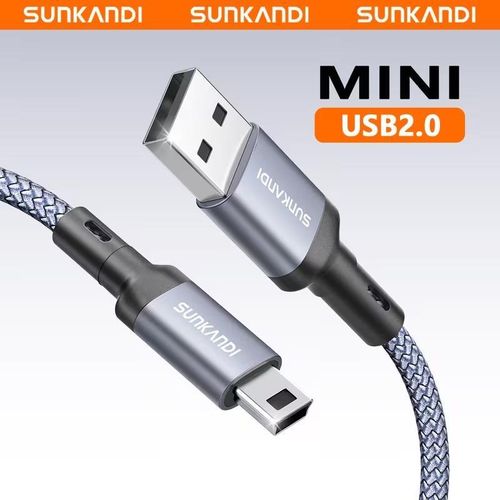 Câble Mini USB cordon de charge USB 2.0 vers Mini B mâle, câble de charge USB Mini vers USB durable pour manette PS3, lecteur MP3, appareil photo, caméra de tableau de bord, G PS