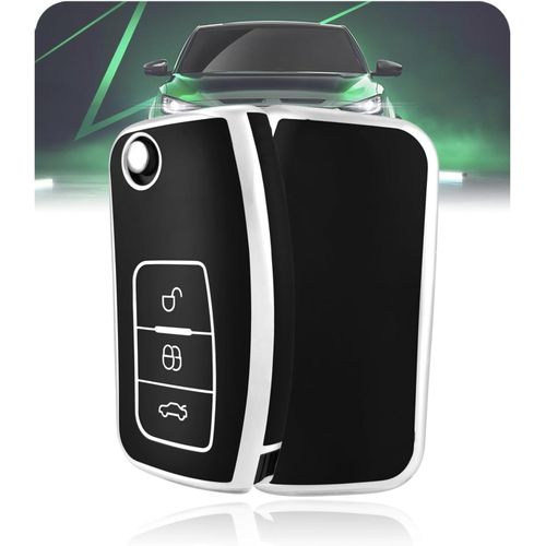 Coque Clé Voiture, Étui Cle Etui Clef Protecteur Cache Cles pour Ford Fiesta MK7 MK6 St Line Zetec Focus MK2 B-Max C-Max S (couleur et design aléatoire)