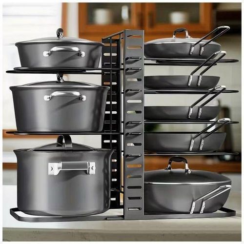 Organiseur cuisine multifonction pour poêles, plats et planches à découper,Rangement casseroles et poêles réglable