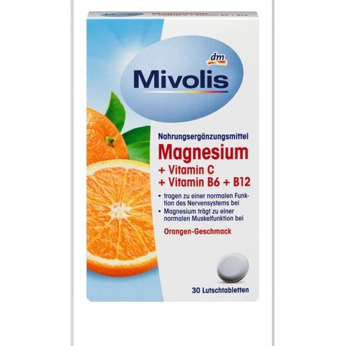 المغنيزيوم + فيتامين C، فيتامين B6 + فيتامين B12، يحتوي على 30 قرص، 45غ، دي إم، ميفوليس.