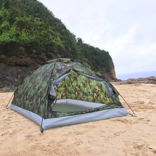 Tente Militaire Résistante pour 4 PersonnesTente de camping portable étanche 208x208x145 cm