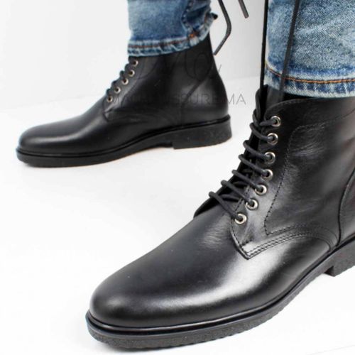 HIKER - Bottines à lacets - Noir