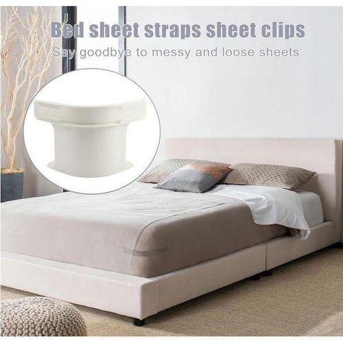 Lot de 4 Attaches Invisibles pour Draps et Couvre-lits, Clips de Maintien Antidérapants, Fixations Discrètes pour Couettes et Draps, Accessoires de Literie Pratiques et Durables