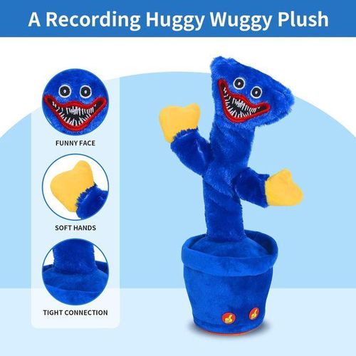 huggy wuggy danse avec musique enregistrée et répète la parole-batterie rechargeable