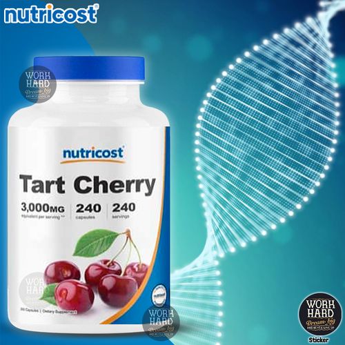 Tart Cherry Extract 3000mg, 240 Vegetarian Capsules - Gluten Free, Non-GMO Sticker