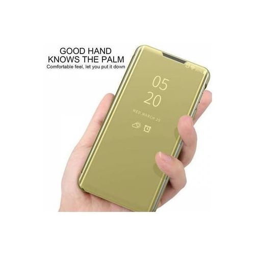For SAMSUNG galaxy S10+ case Clear View Electroplating Mirror Flip cover